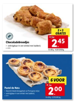 kookpassie.be - Koekjes van Lidl - Chocolade koeken - Pastel de Nata (6/2€)